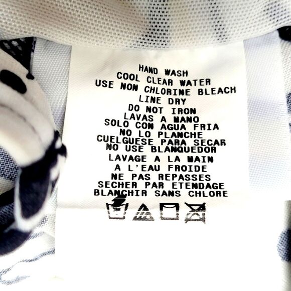 Floral Black and White One-Piece Swimsuit - Picture 11 of 11